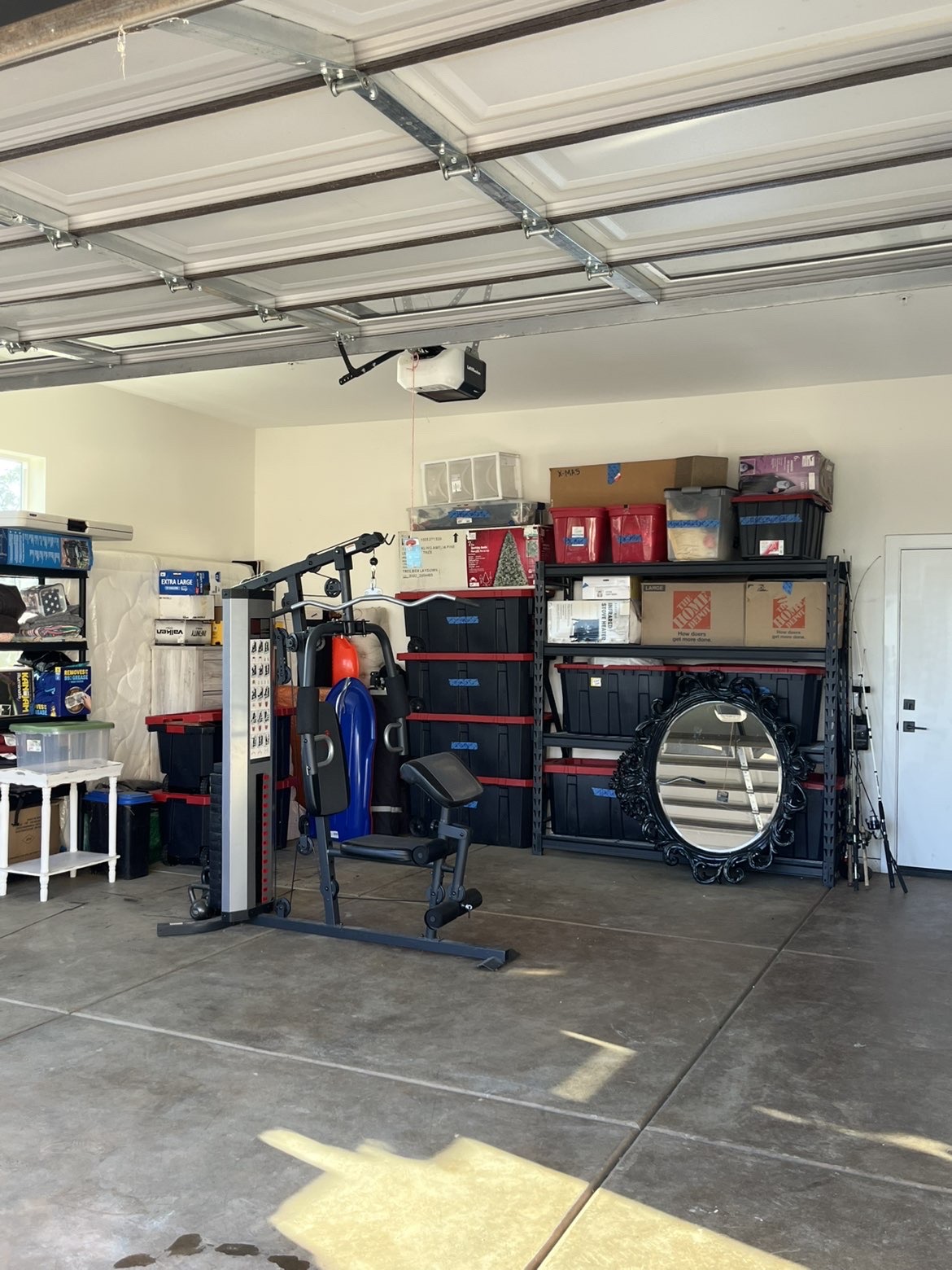 Finished, organized garage after a Garage Reset job